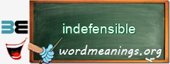 WordMeaning blackboard for indefensible